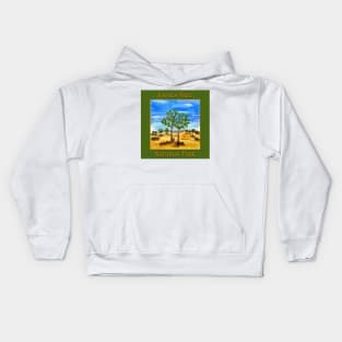 Joshua Tree National Park hand drawn illustration Kids Hoodie